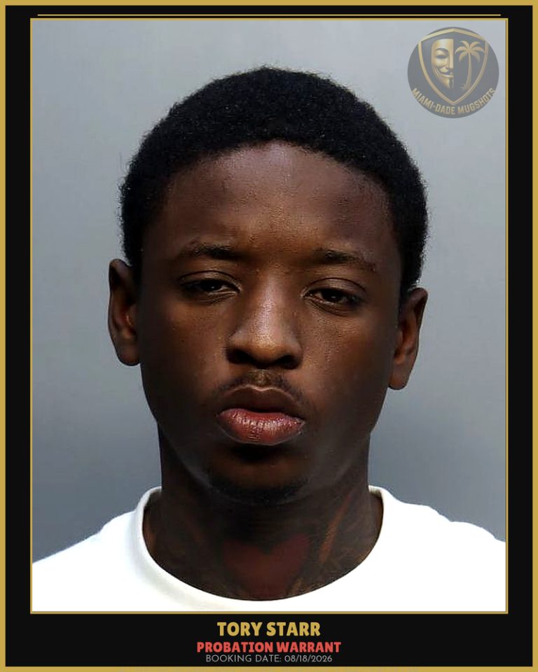 Starr Tory Arrested – PROBATION WARRANT – Miami-Dade County (Unknown)
