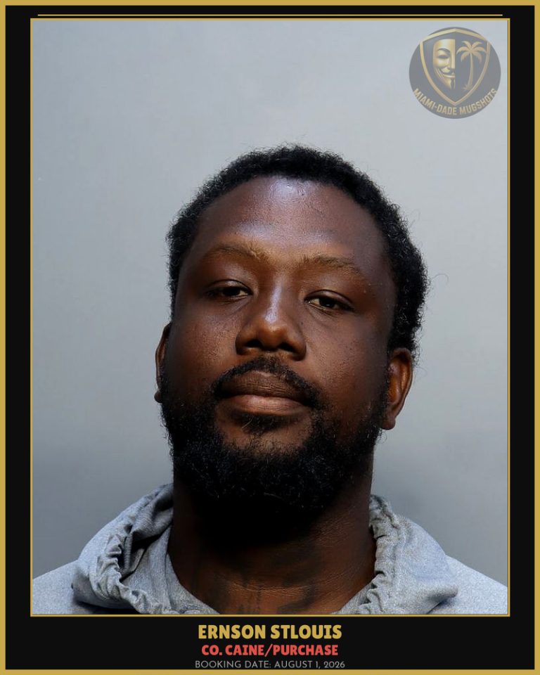 Stlouis Ernson Arrested – Co. Caine/PURCHASE – Miami-Dade County (August 1, 2026)