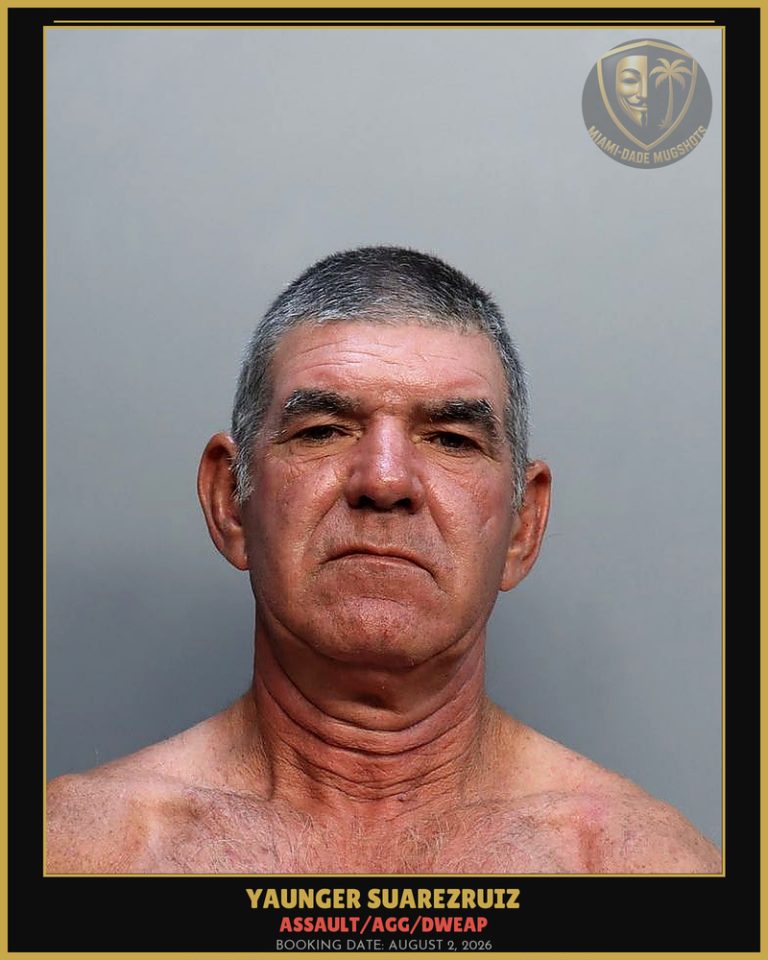 Suarezruiz Yaunger Arrested – ASSAULT/AGG/DWEAP – Miami-Dade County (August 2, 2026)