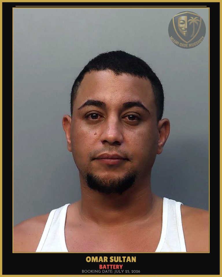 Sultan Omar Navas Arrested – BATTERY – Miami-Dade County (July 25, 2026)