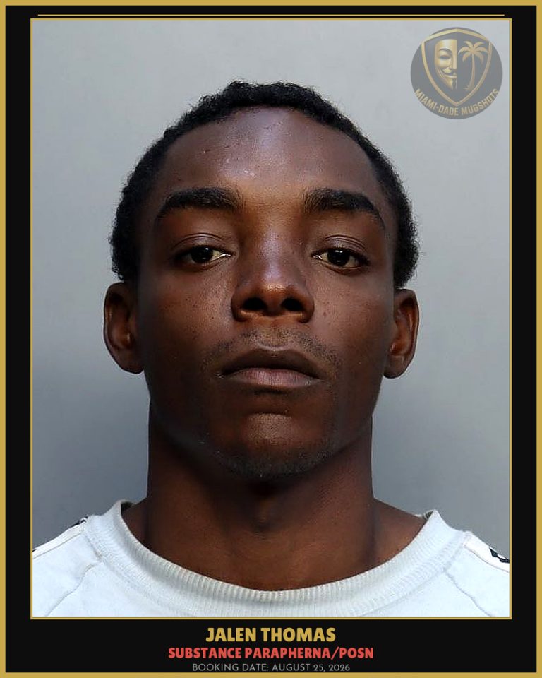 Thomas Jalen Isiah Arrested – SUBSTANCE PARAPHERNA/POSN – Miami-Dade County (August 25, 2026)