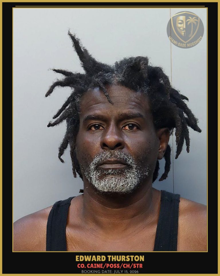 Thurston Edward Lloyd Arrested – Co. Caine/POSS/CH/STR – Miami-Dade County (July 15, 2026)