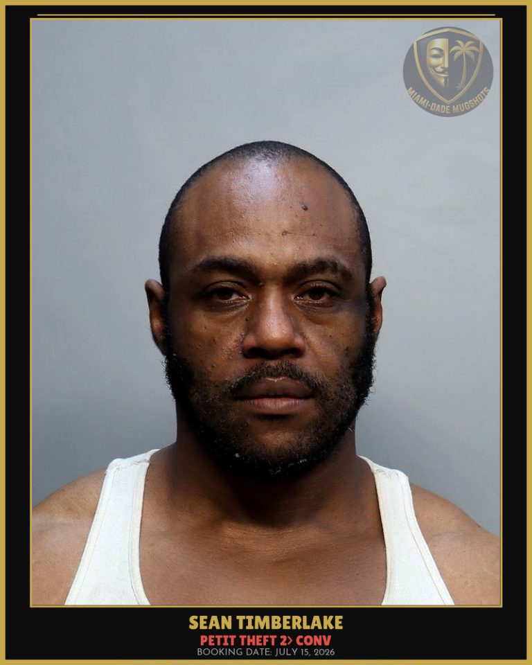 Timberlake Sean Fitzgerald Arrested – PETIT THEFT 2> CONV – Miami-Dade County (July 15, 2026)