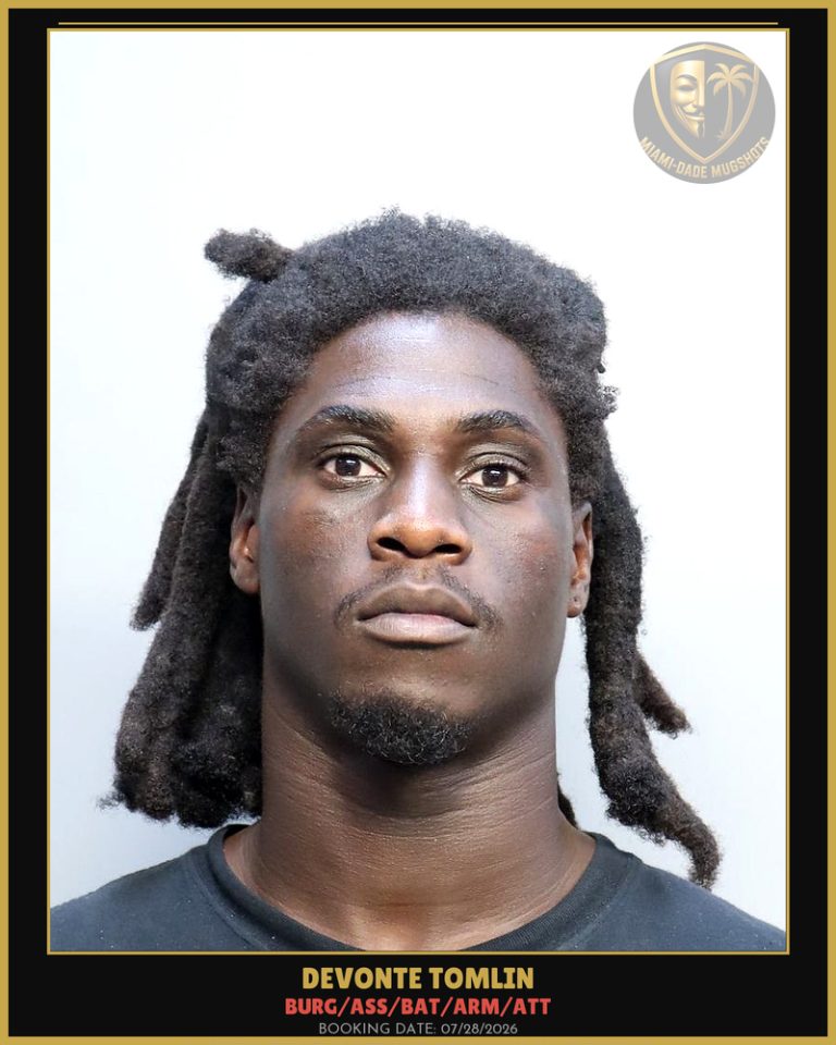 Tomlin Devonte  Malik Arrested – BURG/ASS/BAT/ARM/ATT – Miami-Dade County (July 28, 2026)