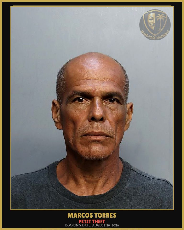 Torres Marcos  Antonio Arrested – PETIT THEFT – Miami-Dade County (August 28, 2026)