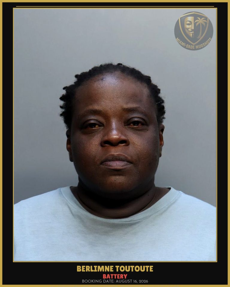 Toutoute Berlimne Arrested – BATTERY – Miami-Dade County (August 16, 2026)
