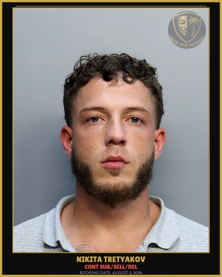 Tretyakov Nikita Arrested – CONT SUB/SELL/DEL – Miami-Dade County (August 2, 2026)