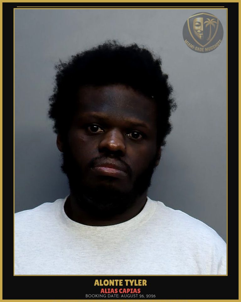 Tyler Alonte Arrested – ALIAS CAPIAS – Miami-Dade County (August 26, 2026)