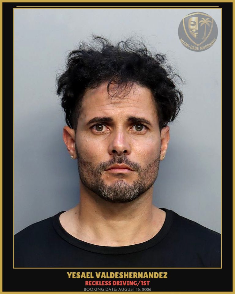 Valdeshernandez Yesael Arrested – RECKLESS DRIVING/1ST – Miami-Dade County (August 16, 2026)