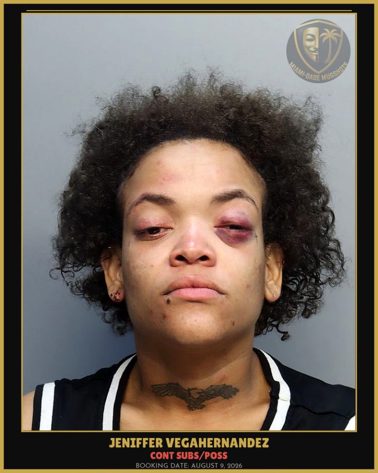 Vegahernandez Jeniffer Arrested – CONT SUBS/POSS – Miami-Dade County (August 9, 2026)