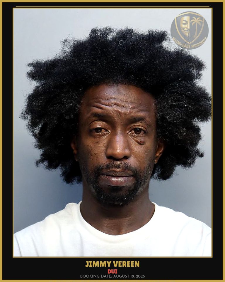 Jimmy Vereen Arrested – Miami-Dade County (August 18, 2026)