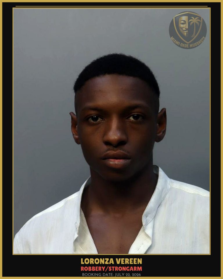 Vereen Loronza Arrested – ROBBERY/STRONGARM – Miami-Dade County (July 22, 2026)