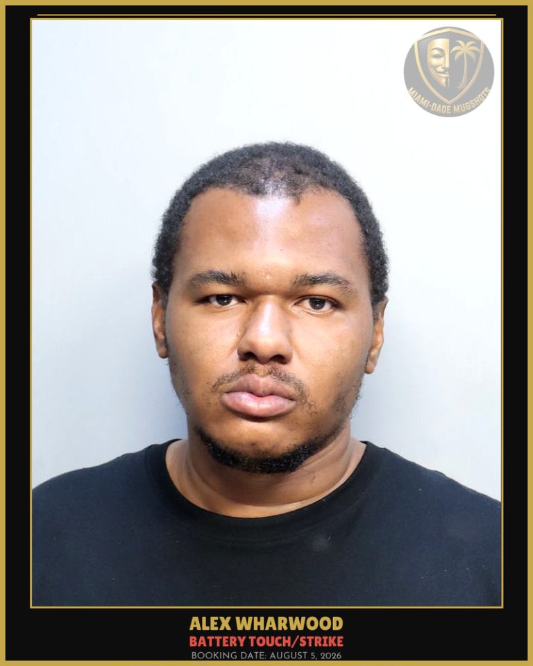 Wharwood Alex  Jamal Arrested – BATTERY TOUCH/STRIKE – Miami-Dade County (August 5, 2026)