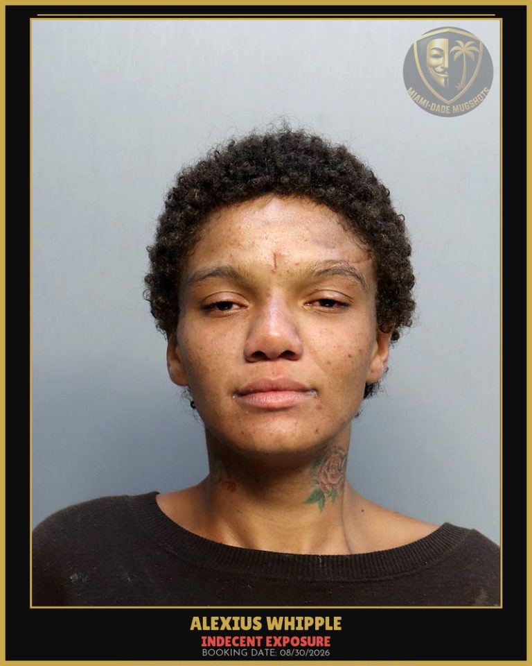 Whipple Alexius Arrested – INDECENT EXPOSURE – Miami-Dade County (Unknown)