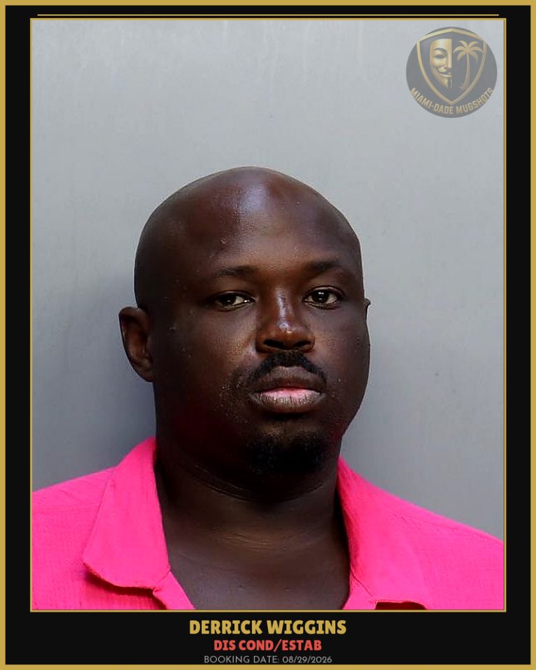 Wiggins Derrick Arrested – DIS COND/ESTAB – Miami-Dade County (Unknown)