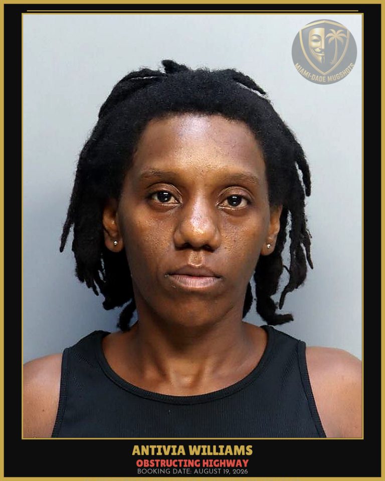 Williams Antivia Laverajamesh Arrested – OBSTRUCTING HIGHWAY – Miami-Dade County (August 19, 2026)