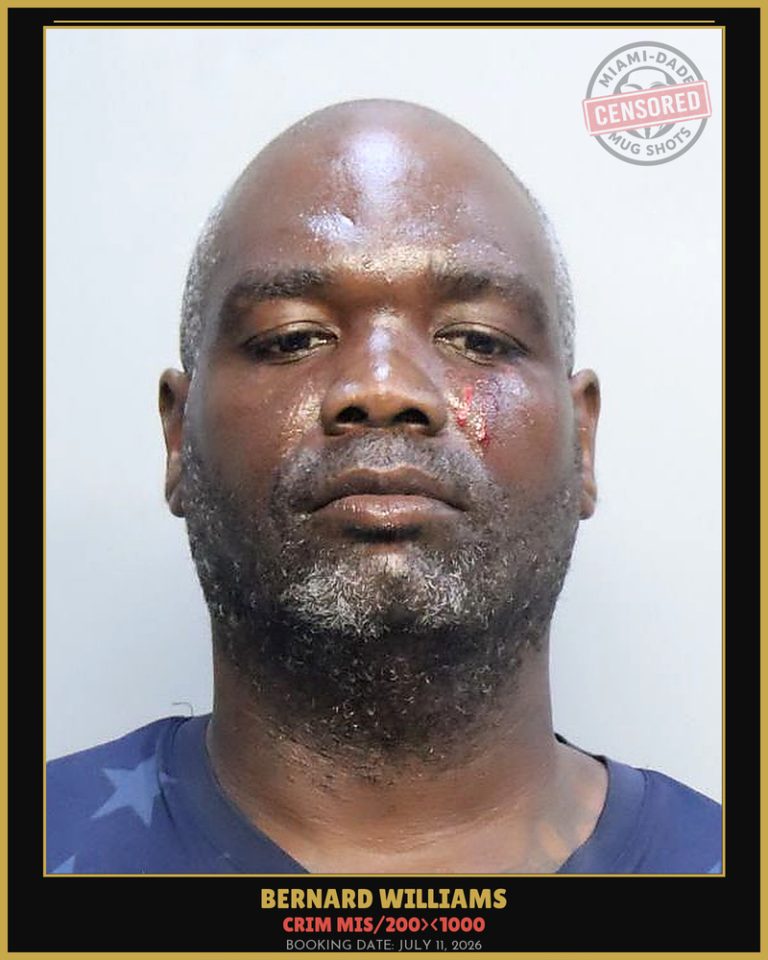 Williams Bernard  Gerome Arrested – CRIM MIS/200><1000 – Miami-Dade County (July 11, 2026)