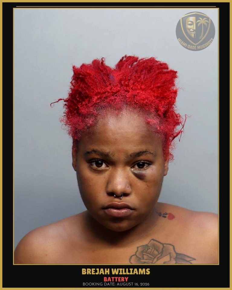 Williams Brejah  Nicoleunique Arrested – BATTERY – Miami-Dade County (August 16, 2026)