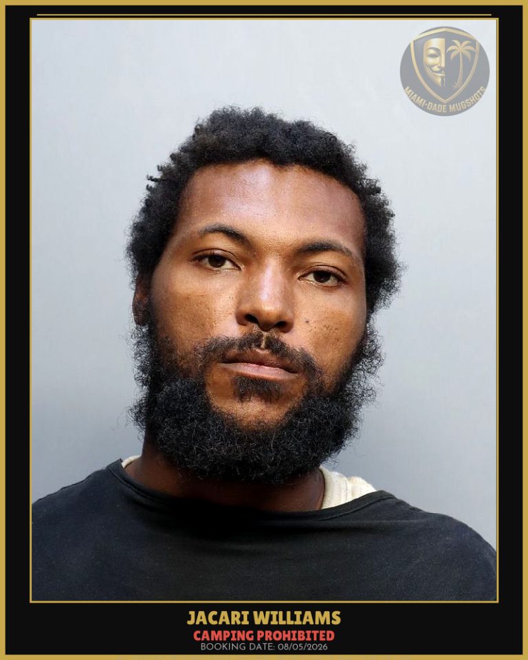 Williams Jacari  Devon Arrested – CAMPING PROHIBITED – Miami-Dade County (August 5, 2026)