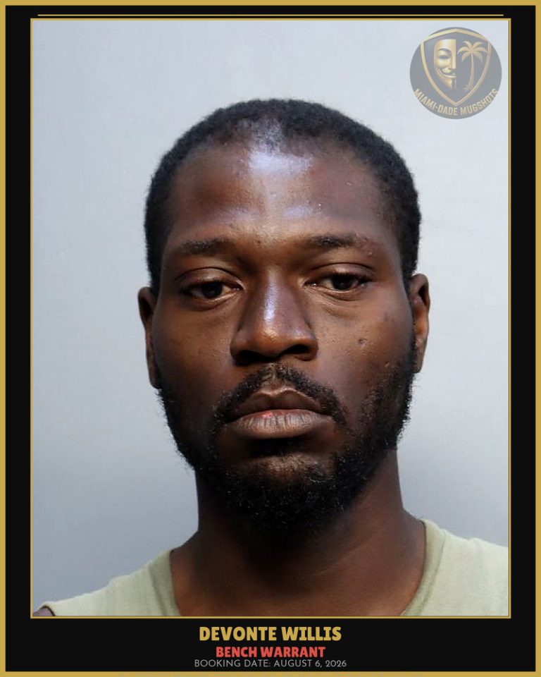 Willis Devonte  Lorenzo Arrested – BENCH WARRANT – Miami-Dade County (August 6, 2026)