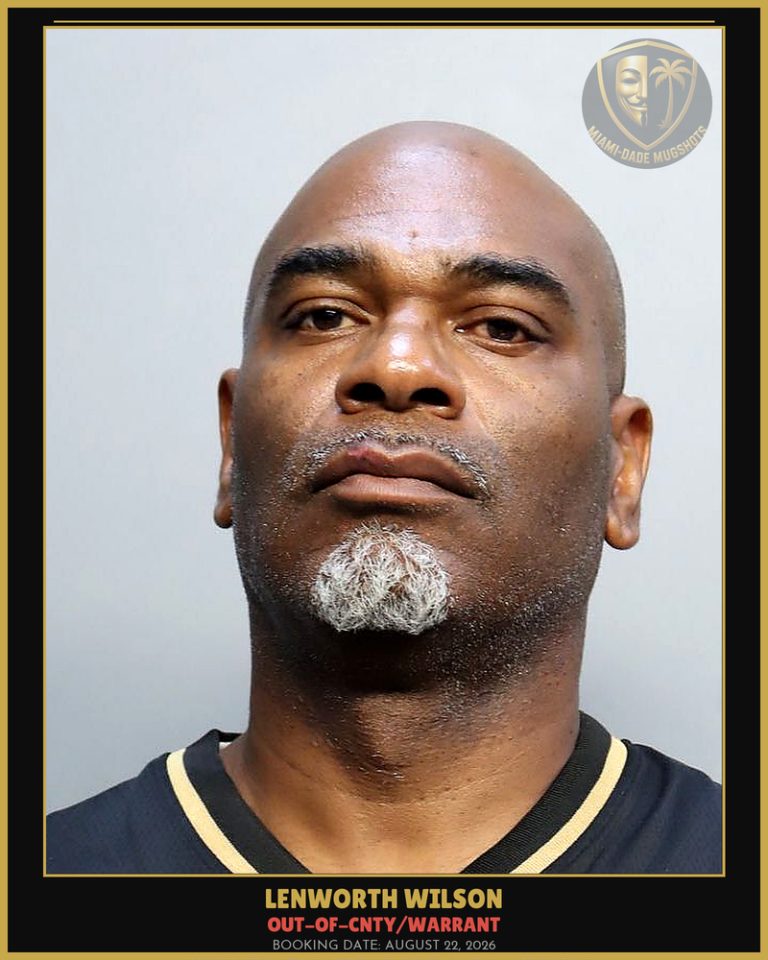 Wilson Lenworth  G Arrested – OUT-OF-CNTY/WARRANT – Miami-Dade County (August 22, 2026)