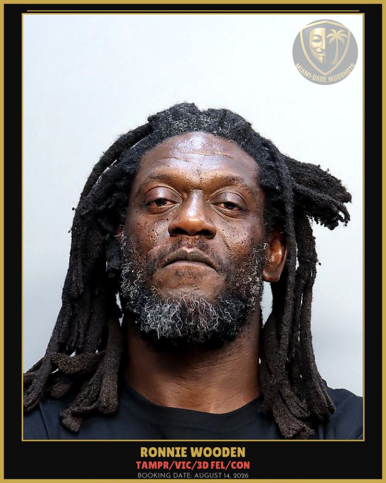 Wooden Ronnie Arrested – TAMPR/VIC/3D FEL/CON – Miami-Dade County (August 14, 2026)