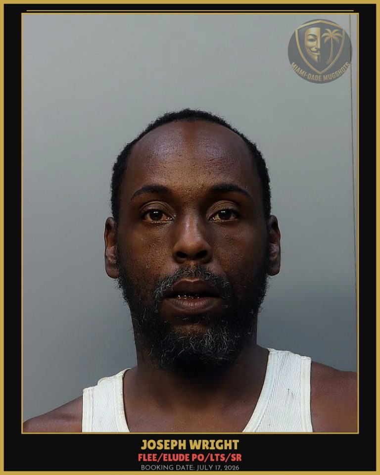 Wright Joseph  Frank Arrested – FLEE/ELUDE PO/LTS/SR – Miami-Dade County (July 17, 2026)