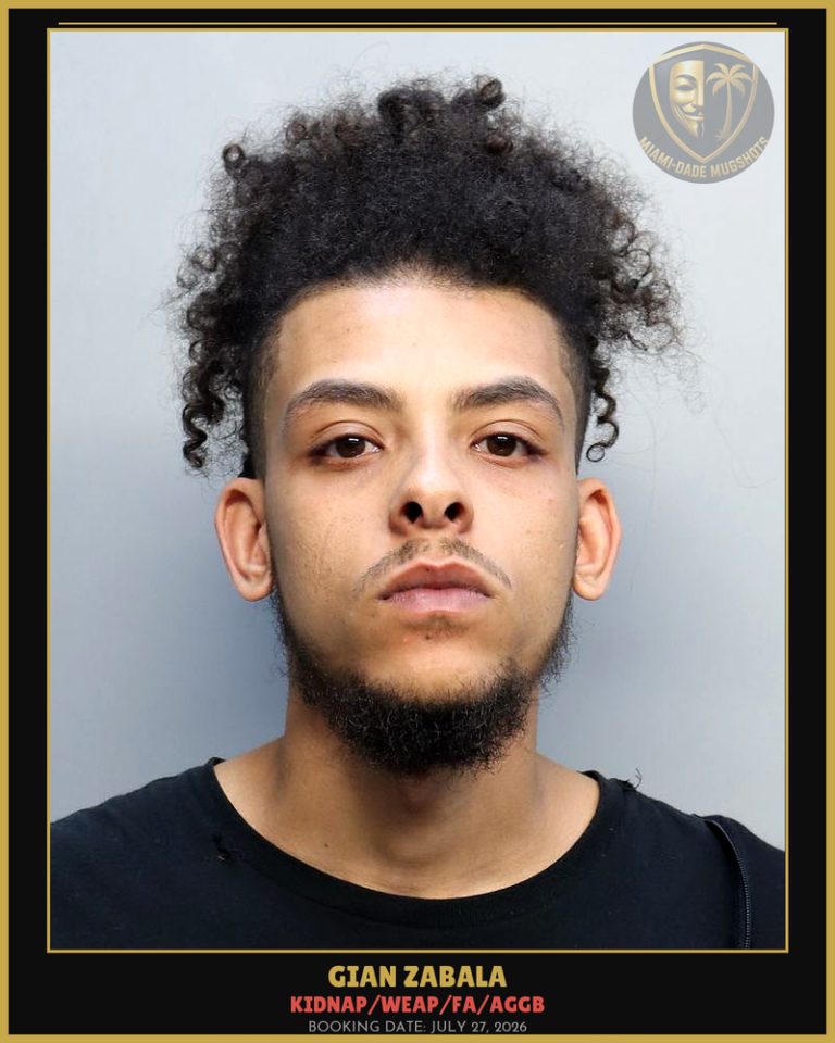 Zabala Gian Alexander Arrested – KIDNAP/WEAP/FA/AGGB – Miami-Dade County (July 27, 2026)