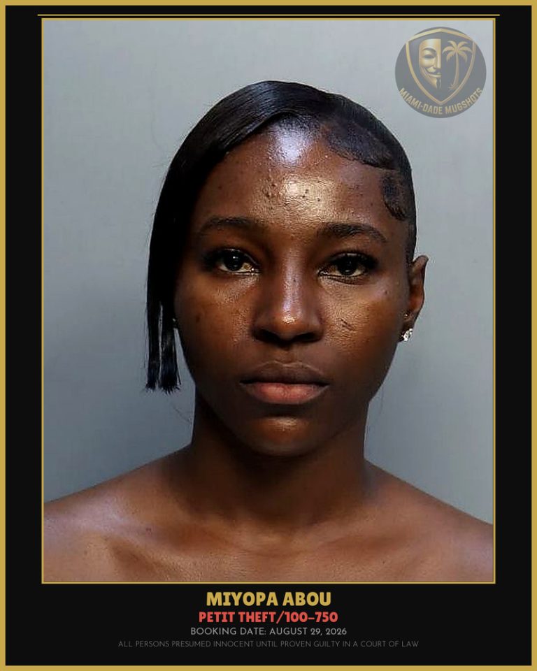 Abou Miyopa Ariane Arrested – PETIT THEFT/100-750 – Miami-Dade County (August 29, 2026)