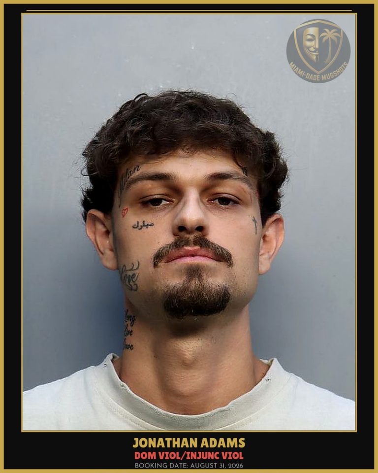 Adams Jonathan  Cayne Arrested – DOM VIOL/INJUNC VIOL – Miami-Dade County (August 31, 2026)
