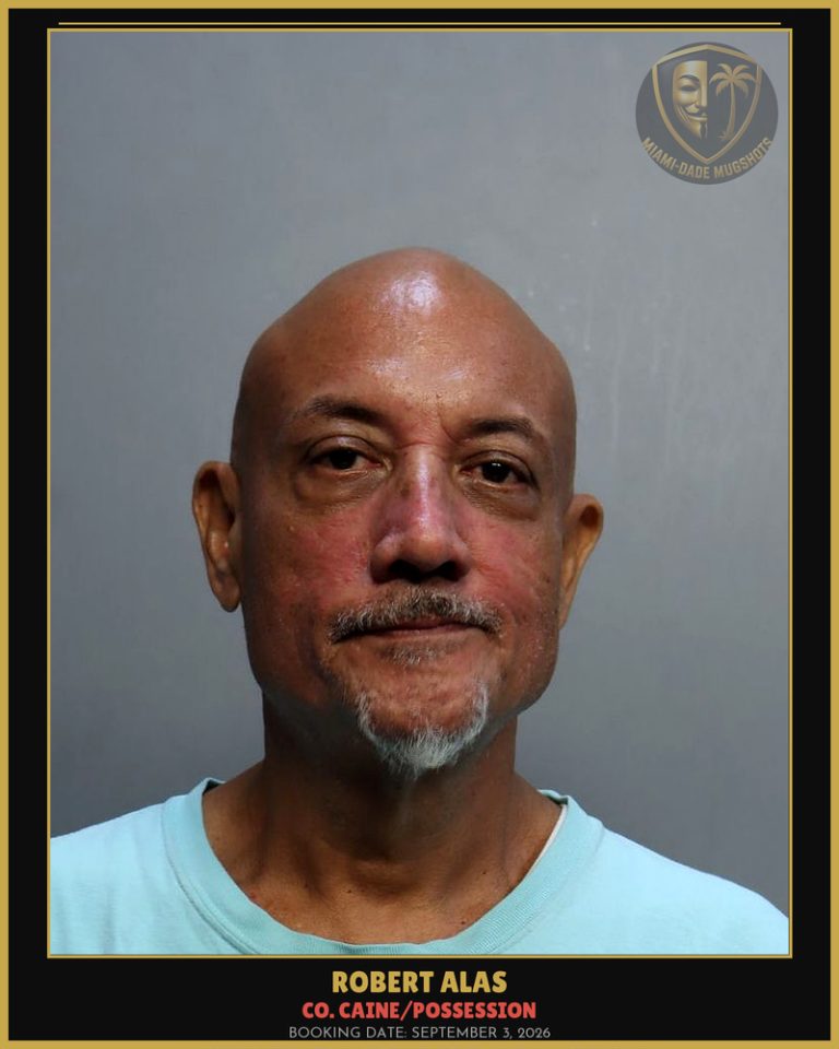 Alas Robert Arrested – Co. Caine/POSSESSION – Miami-Dade County (September 3, 2026)