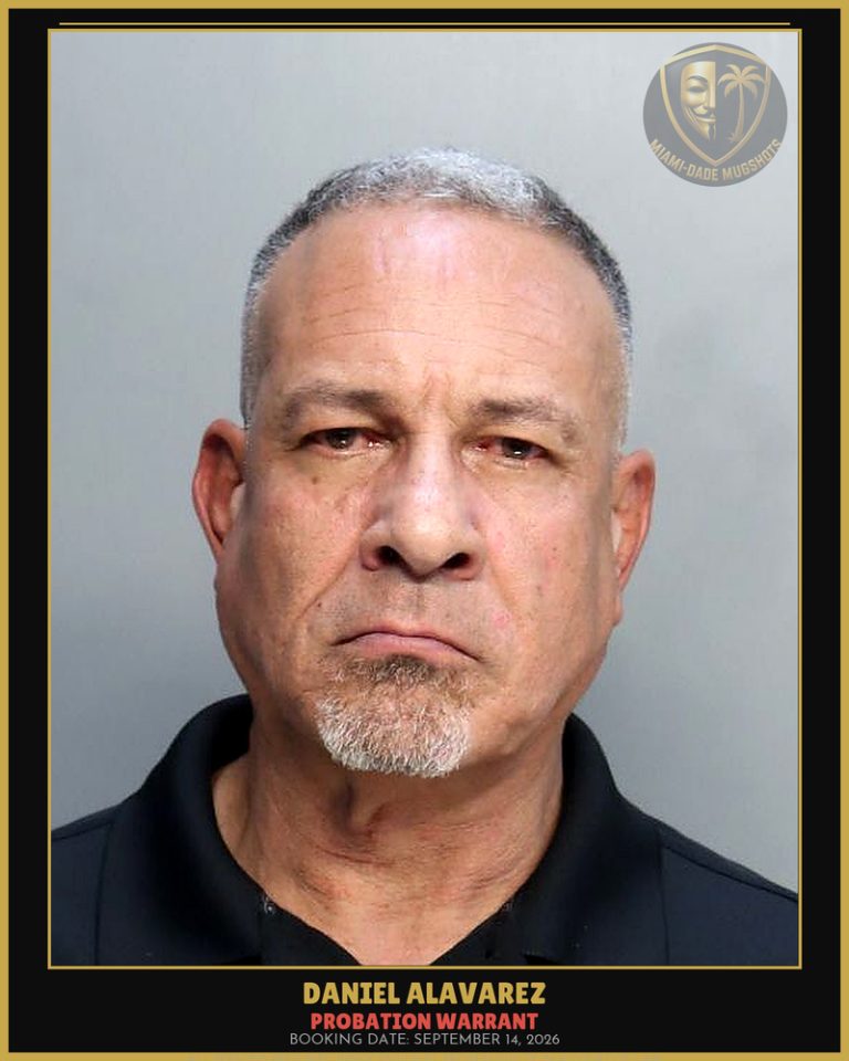 Alavarez Daniel Arrested – PROBATION WARRANT – Miami-Dade County (September 14, 2026)