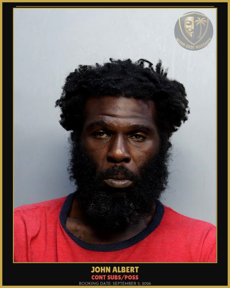Albert John Arrested – CONT SUBS/POSS – Miami-Dade County (September 5, 2026)