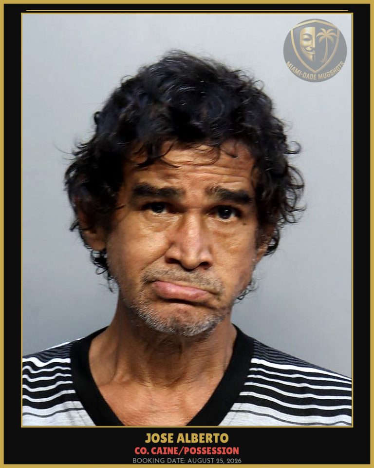 Alberto Jose Luis Arrested – Co. Caine/POSSESSION – Miami-Dade County (August 25, 2026)
