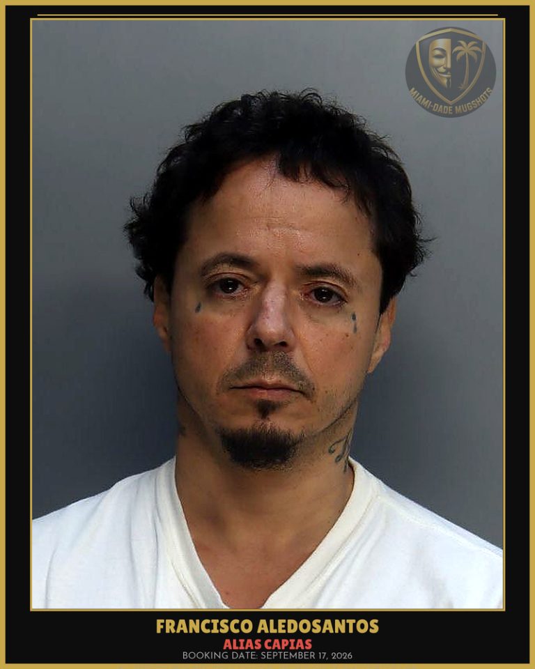 Aledosantos Francisco  Antonio Arrested – ALIAS CAPIAS – Miami-Dade County (September 17, 2026)