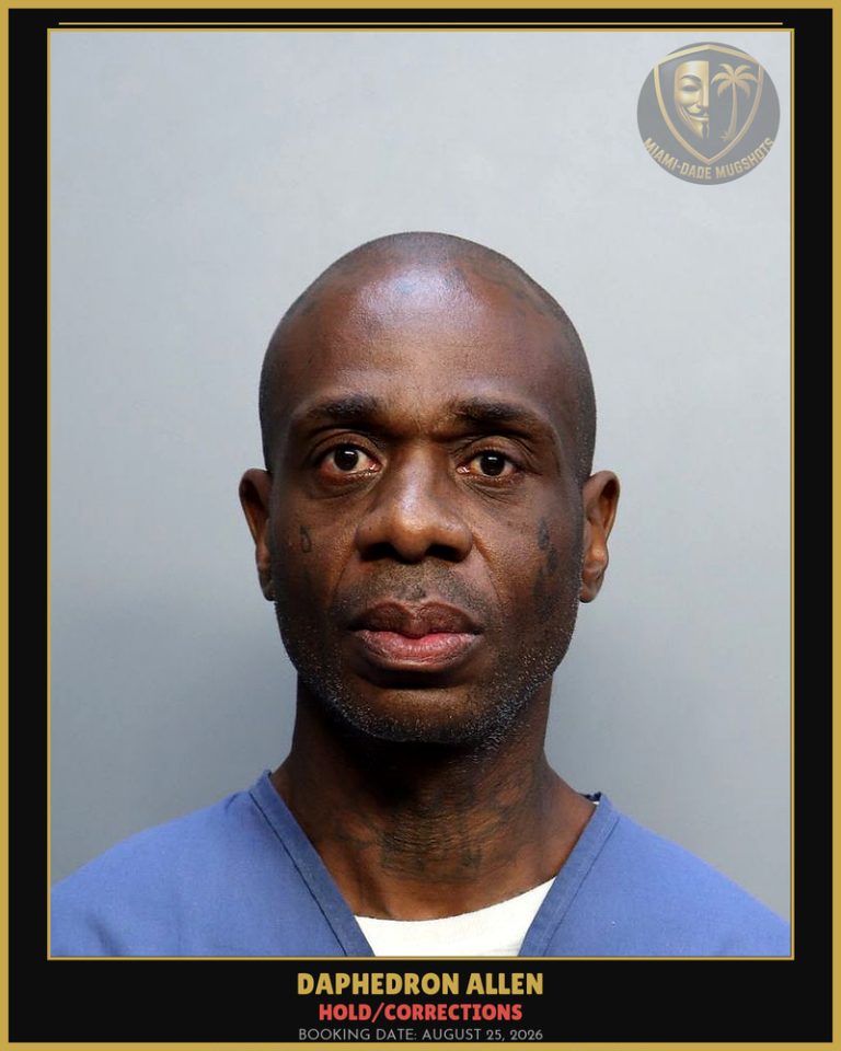 Allen Daphedron Arrested – HOLD/CORRECTIONS – Miami-Dade County (August 25, 2026)