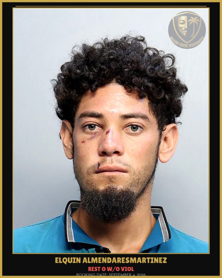Almendaresmartinez Elquin Robel Arrested – REST O W/O VIOL – Miami-Dade County (September 4, 2026)