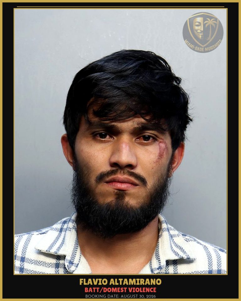 Altamirano Flavio Arrested – BATT/DOMEST VIOLENCE – Miami-Dade County (August 30, 2026)