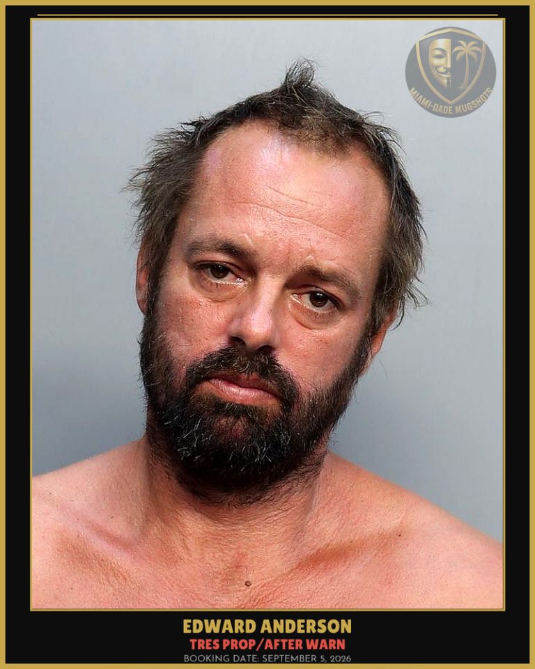 Anderson Edward  Keith Arrested – TRES PROP/AFTER WARN – Miami-Dade County (September 5, 2026)