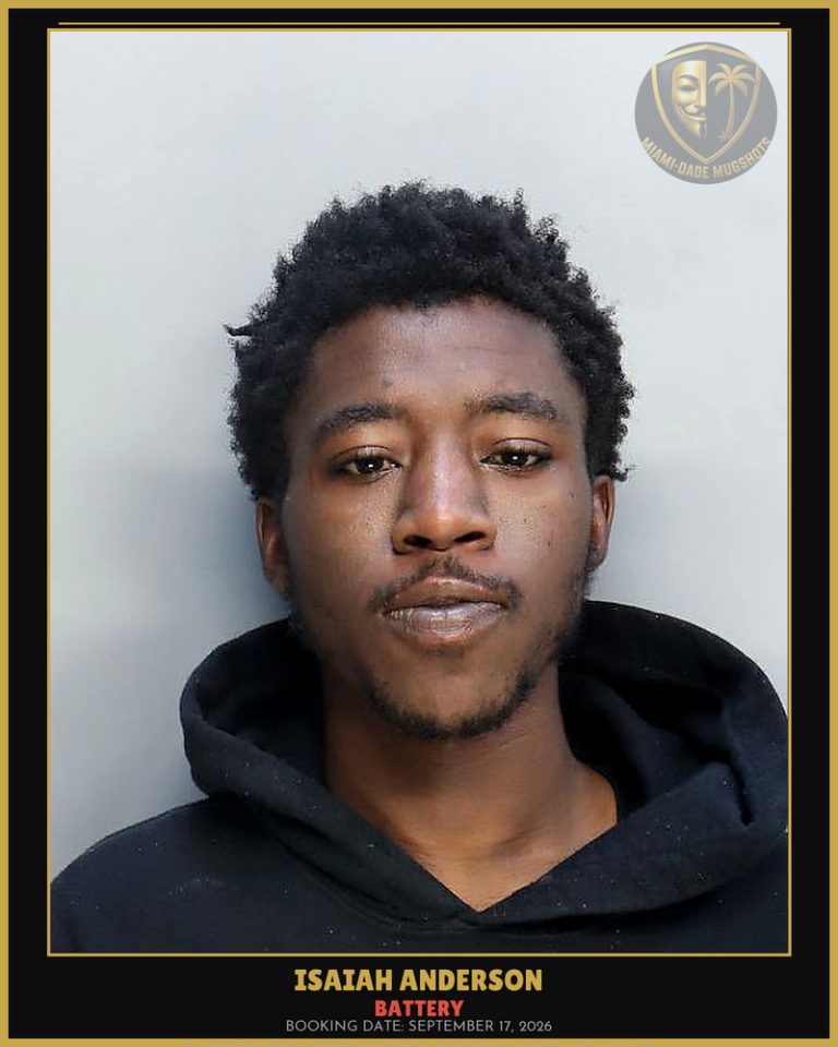 Anderson Isaiah Arrested – BATTERY – Miami-Dade County (September 17, 2026)