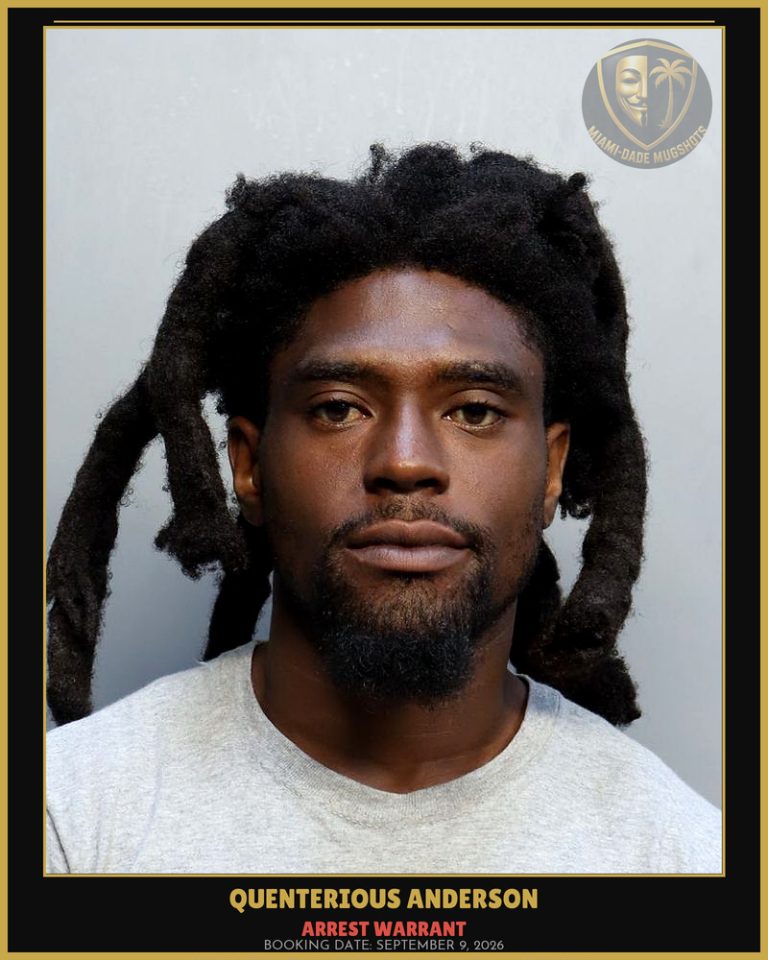 Anderson Quenterious Arrested – ARREST WARRANT – Miami-Dade County (September 9, 2026)