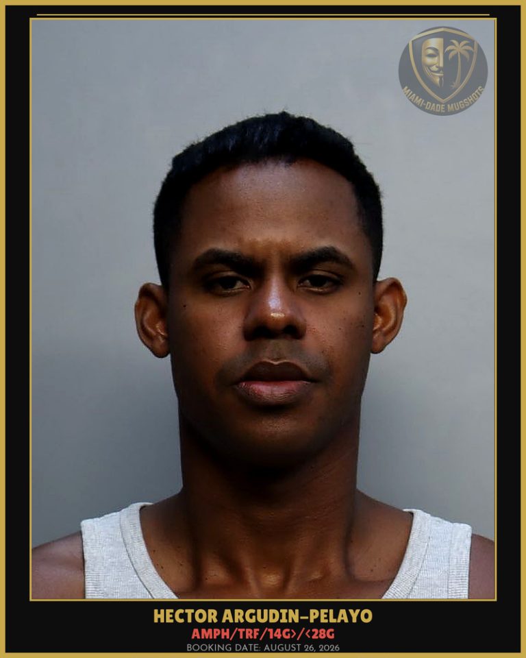 Argudin-Pelayo Hector Arrested – AMPH/TRF/14G>/<28G – Miami-Dade County (August 26, 2026)