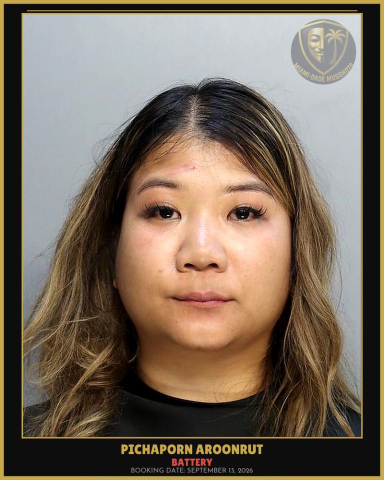 Aroonrut Pichaporn Arrested – BATTERY – Miami-Dade County (September 13, 2026)