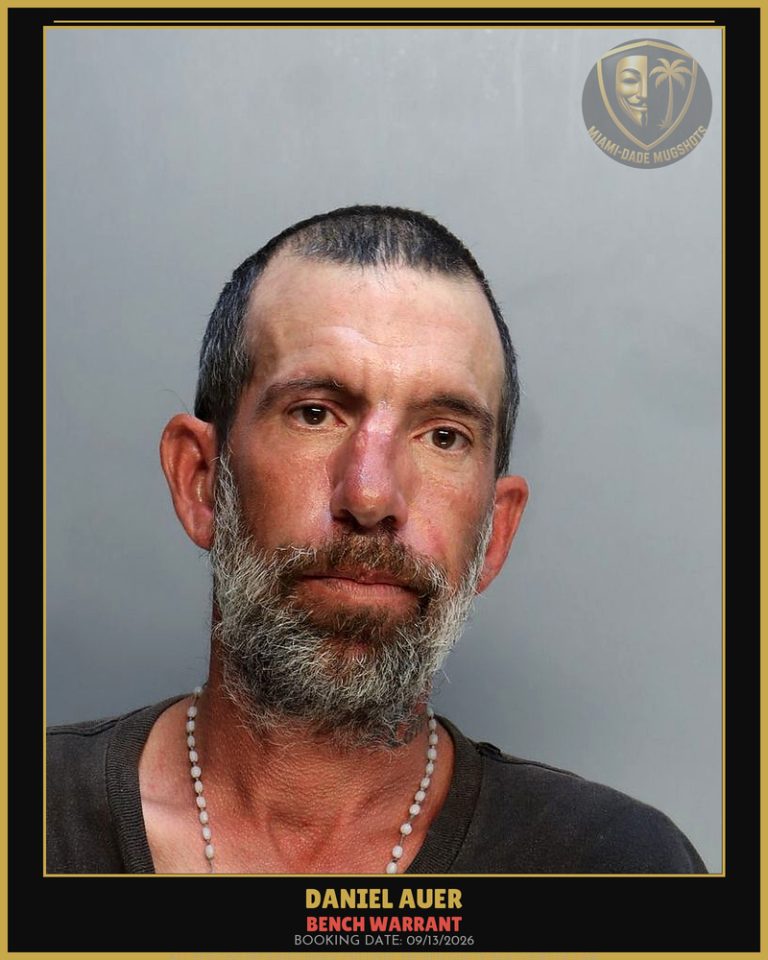 Auer Daniel Arrested – BENCH WARRANT – Miami-Dade County (Unknown)
