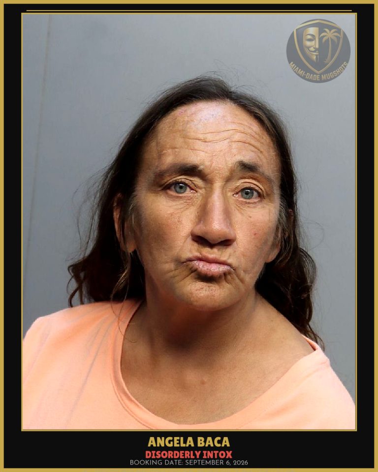 Baca Angela  Marie Arrested – DISORDERLY INTOX – Miami-Dade County (September 6, 2026)