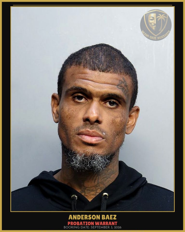 Baez Anderson  R Arrested – PROBATION WARRANT – Miami-Dade County (September 3, 2026)