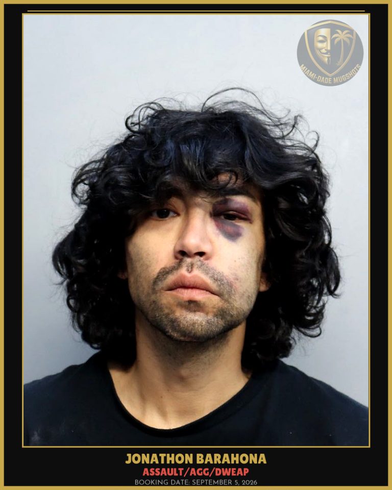 Barahona Jonathon Arrested – ASSAULT/AGG/DWEAP – Miami-Dade County (September 5, 2026)