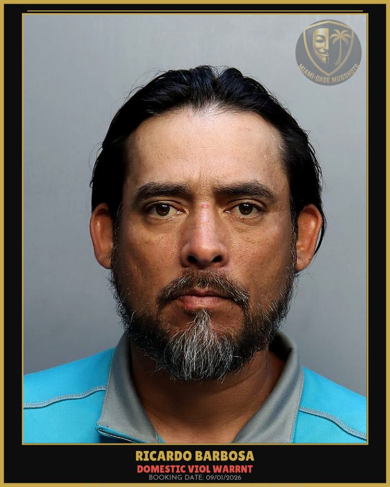 Barbosa Ricardo Jose Arrested – DOMESTIC VIOL WARRNT – Miami-Dade County (Unknown)