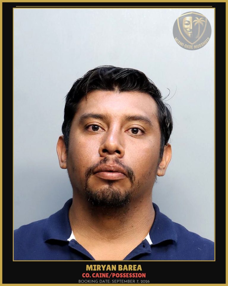 Barea Miryan  Antonio Arrested – Co. Caine/POSSESSION – Miami-Dade County (September 7, 2026)