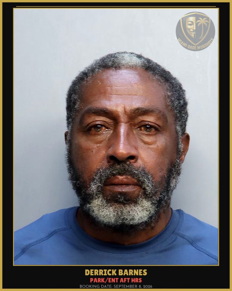 Barnes Derrick Arrested – PARK/ENT AFT HRS – Miami-Dade County (September 8, 2026)